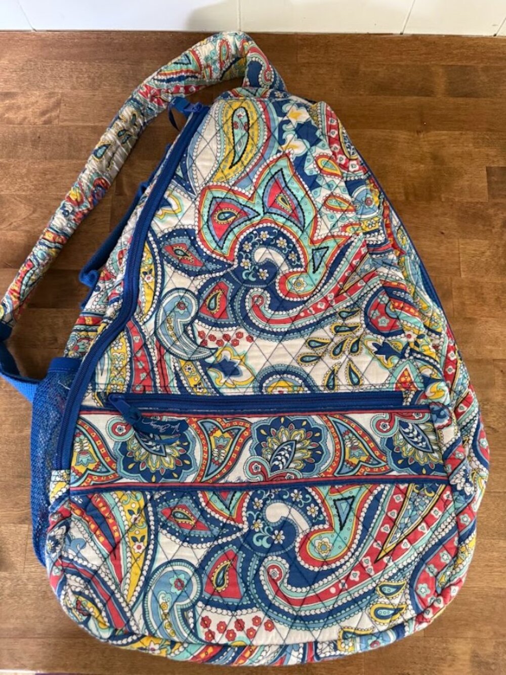Vera Bradley Marina Paisley Sling Tennis Backpack Bookbag Travel